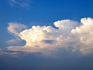 The perspective of clouds in the blue sky backgrounds