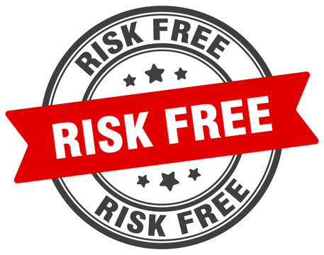 risk free stamp. risk free label on transparent background. round sign