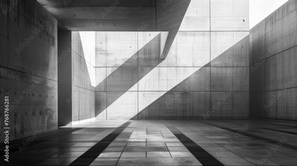 Poster architectural abstraction: abstract architectural elements into minimalist light shapes that evoke t