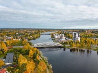 Foto op Aluminium Oulu river at fall, Finland © Jarmo V