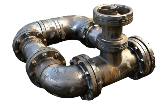 Modern Polished Industrial Pipeline Network