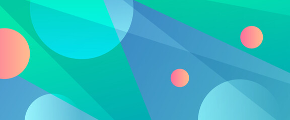 Green blue and orange vector simple abstract gradient geometrical shape modern banner. For website, banners, brochure, posters, flyer, card, and cover