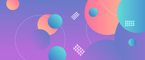 Blue orange and purple violet vector simple abstract gradient geometric shapes banner. For cover design, book design, poster, cd cover, flyer, website backgrounds or advertising