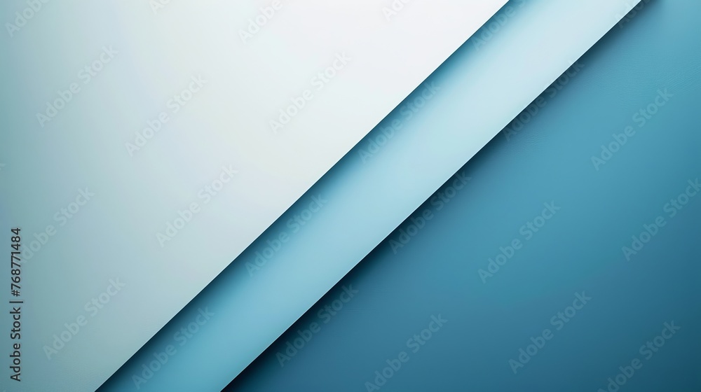 Poster minimal split background using a monochromatic color scheme of light blue and white.