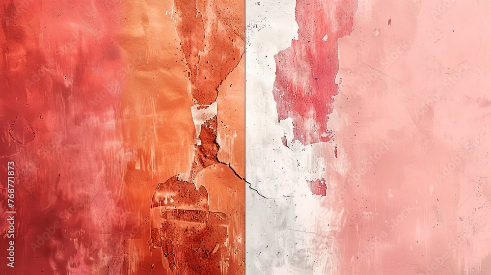 Aufkleber split background featuring a combination of warm tones such as peach and coral.