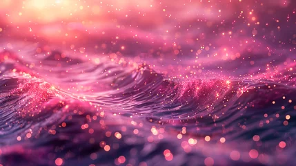 Fotobehang Blurry pink water with bubbles. Escapism abstract background. © Iryna