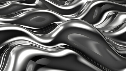 Digital silver wave curve sculpture abstract graphic poster web page PPT background