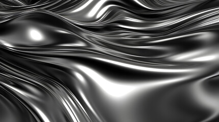 Digital silver wave curve sculpture abstract graphic poster web page PPT background