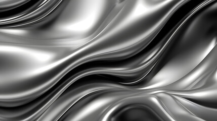 Digital silver wave curve sculpture abstract graphic poster web page PPT background