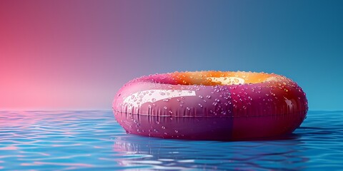 Obraz premium Inflatable ring on the water