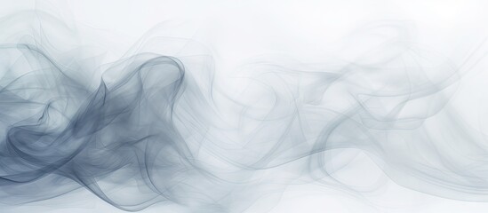 A captivating image of smoke swirling in the air, creating an abstract pattern against a white background, depicting pollution and mystery - obrazy, fototapety, plakaty