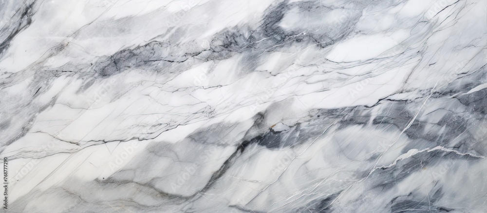 Aufkleber gray and white marble showcasing natural patterns with distinctive dark veins for backgrounds and de