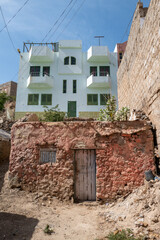 Bâtiment dans la ville de Mindelo sur l'île de Saint Vincent au Cap Vert