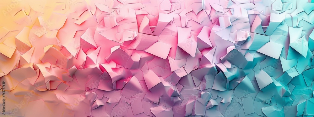 Poster split background with irregular shapes dividing the sections horizontally.