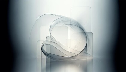 Abstract Translucent Shapes with Dynamic Fluidity