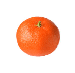 One fresh ripe tangerine isolated on white