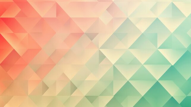 pastel gradient background with a geometric pattern overlay, featuring a seamless transition from peach to mint green.