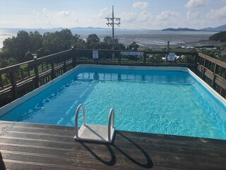 swimming pool in hotel