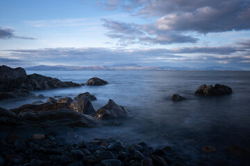 Fototapeta na wymiar seascape with rocks