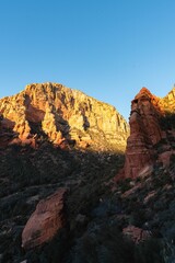 Amazing view of the red rock formations in Sedona, Arizona, a popular tourist destination