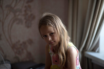 Fototapeta premium Portrait of a little girl 
