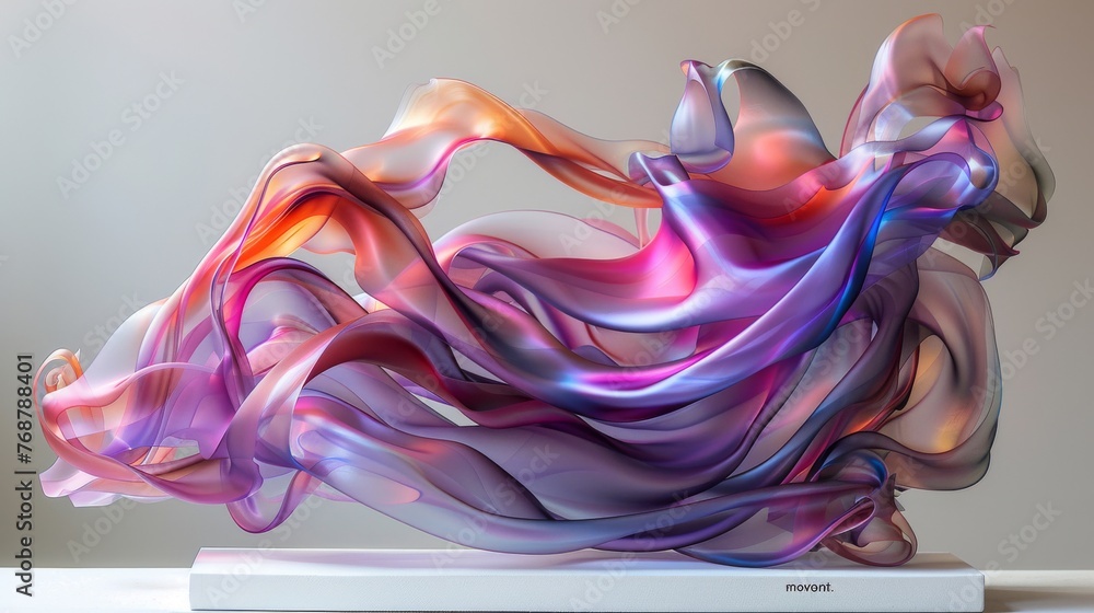 Poster create abstract sculptures that explore the theme of 