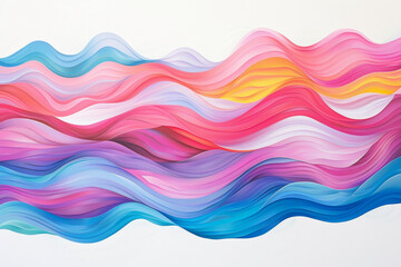 Vibrant 3D waves in a mesmerizing dance of colors and shapes.