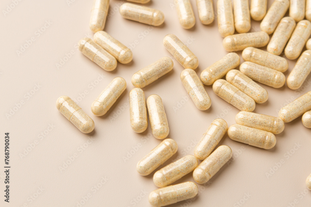 Wall mural Vitamin capsules. Biologically active additives