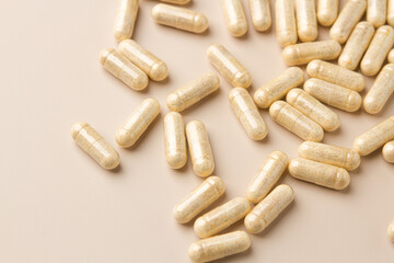 Vitamin capsules. Biologically active additives