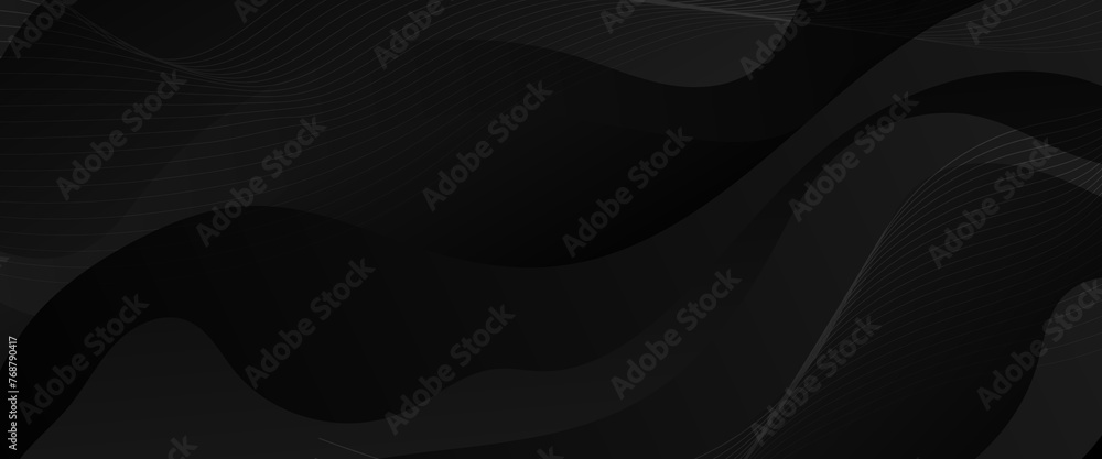 Aufkleber black vector gradient abstract banner design. graphic design element modern style concept for backgr