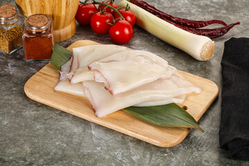 Fresh raw squid for cooking
