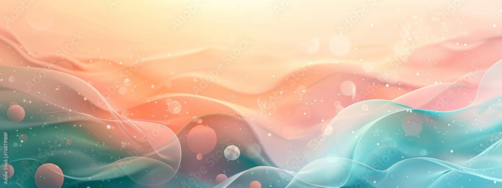 Poster horizontally split background with a subtle curve separating the sections.