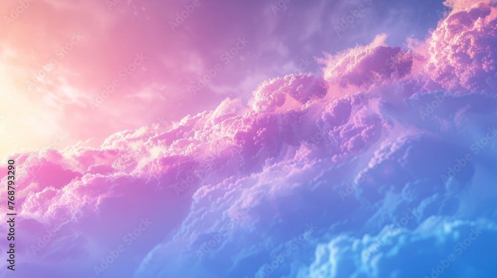 Poster pastel gradient background with subtle animation, featuring a slow color shift from baby blue to lav