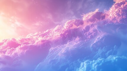 pastel gradient background with subtle animation, featuring a slow color shift from baby blue to lavender, creating a calming and immersive effect. - obrazy, fototapety, plakaty