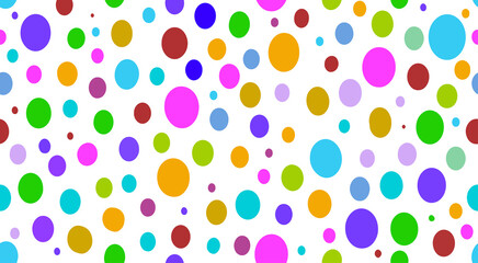 Fun colorful circle doodle seamless pattern.