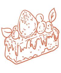 Ilustraton stamp food design icons decoration ice cream rice 