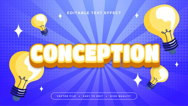 Yellow blue and white conception 3d editable text effect - font style