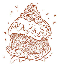 Ilustraton stamp food design icons decoration ice cream rice 