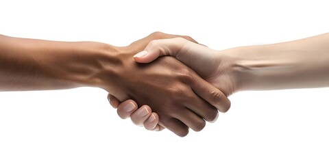 Handshake Sealing a Profitable Business Deal or Powerful Partnership on Clean White Background