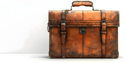 Vintage Leather Briefcase Embarking on a Journey of Business Opportunity