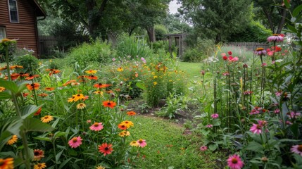 Vibrant Flower Filled the Garden