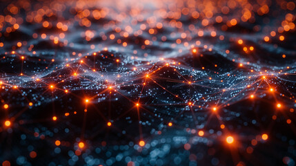 Fototapeta premium Digital background. Can be used in the description of network abilities, technological processes, digital storages, science, education, etc.