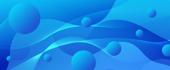 Blue modern and simple abstract banner art vector with shapes. For background presentation, background, wallpaper, banner, brochure, web layout, and cover