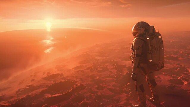 Mars expedition: Animated adventure of a man's journey on the red planet.