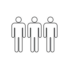 Human silhouettes icon. People symbol modern, simple, vector, icon for website design, mobile app, ui. Vector Illustration