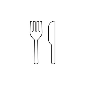 Fork and knife icon. Kitchenware symbol modern, simple, vector, icon for website design, mobile app, ui. Vector Illustration