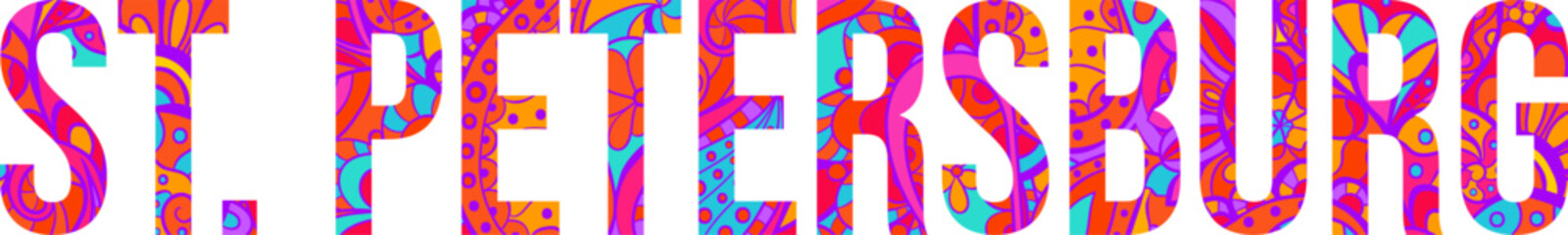 St. Petersburg city. Use for card,festivals,city events , logo, t-shirt print, typography design, posters,headline, travel blogs,