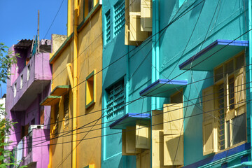 Residential buildings in Chennai, India - obrazy, fototapety, plakaty