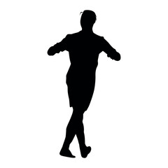 man walking silhouette