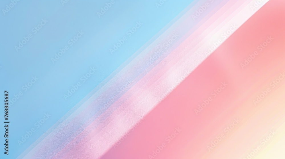 Poster pastel gradient background featuring a soft transition from light pink to baby blue, with a subtle r